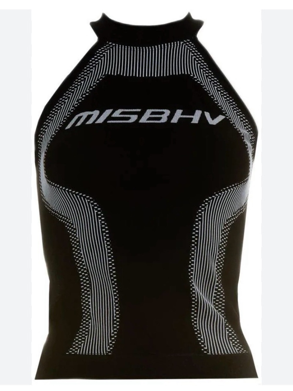 MISBHV Black Seamless Halter Tank Top